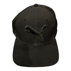 Puma Black Embroidered Cat Logo Cap